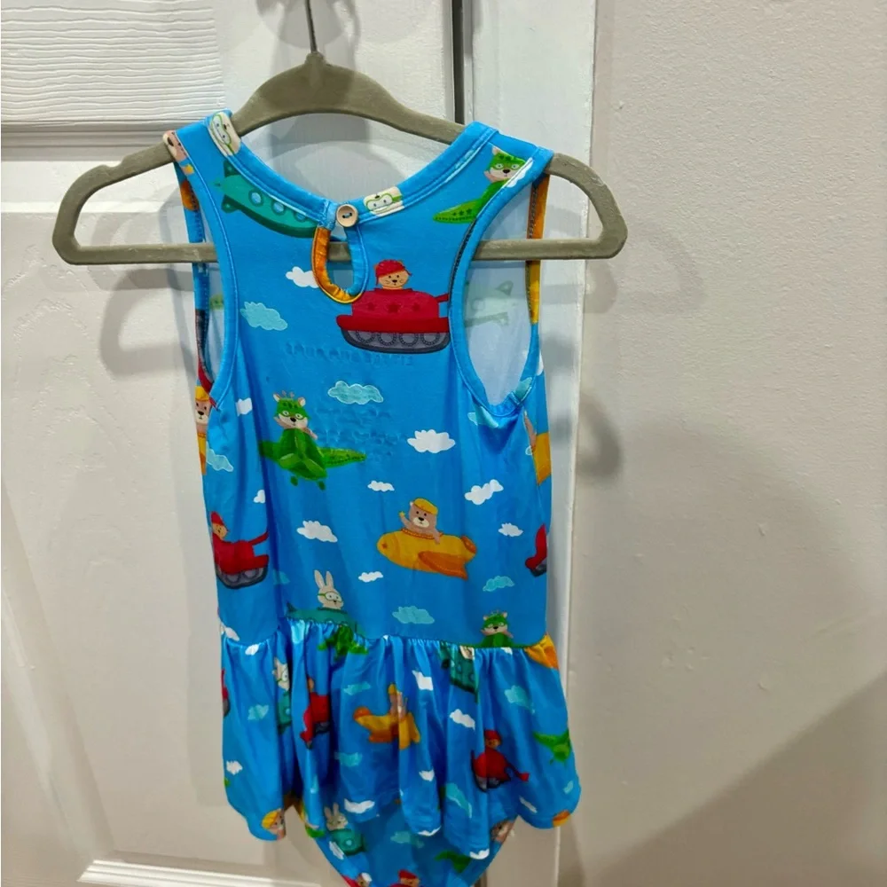 Bums & Roses Ready Jet Go Racer Back Ruffle Dress - Picture 5 of 5